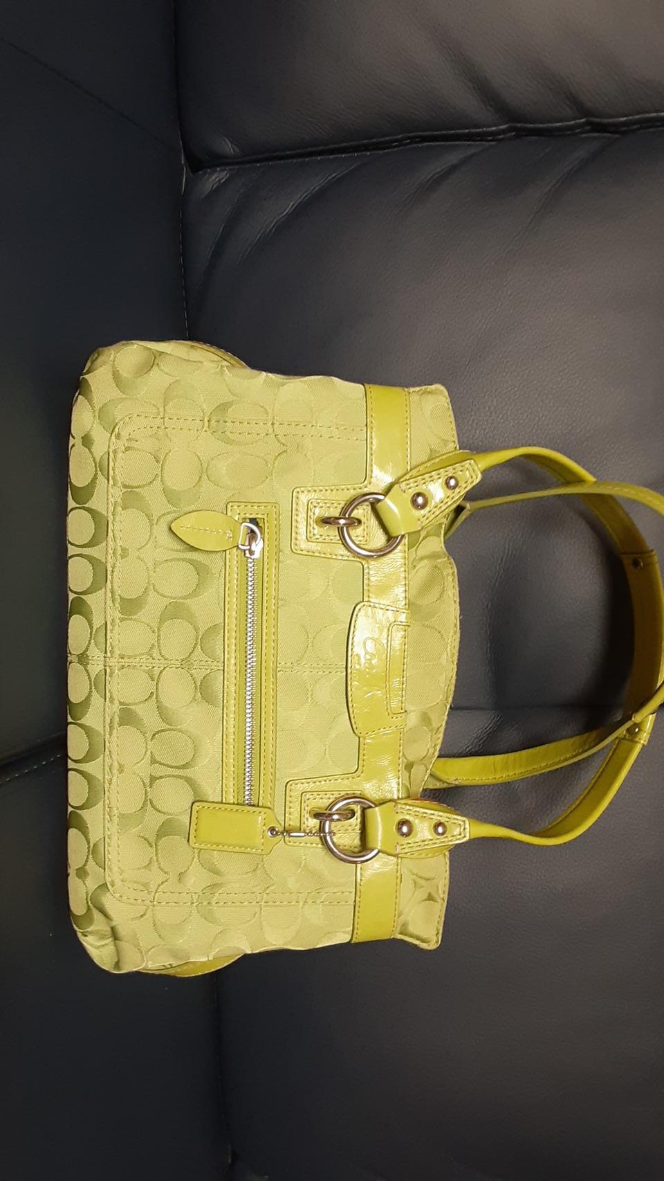 코치 그린 토트백