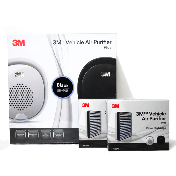 3M 차량용 공기청정기 블랙 (필터 2개 포함)