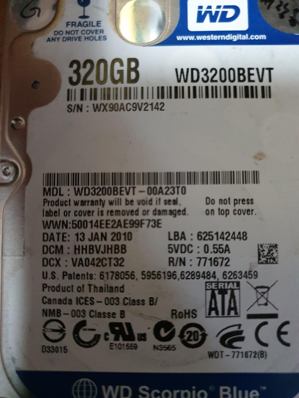 (무료나눔) 노트북용 하드디스크