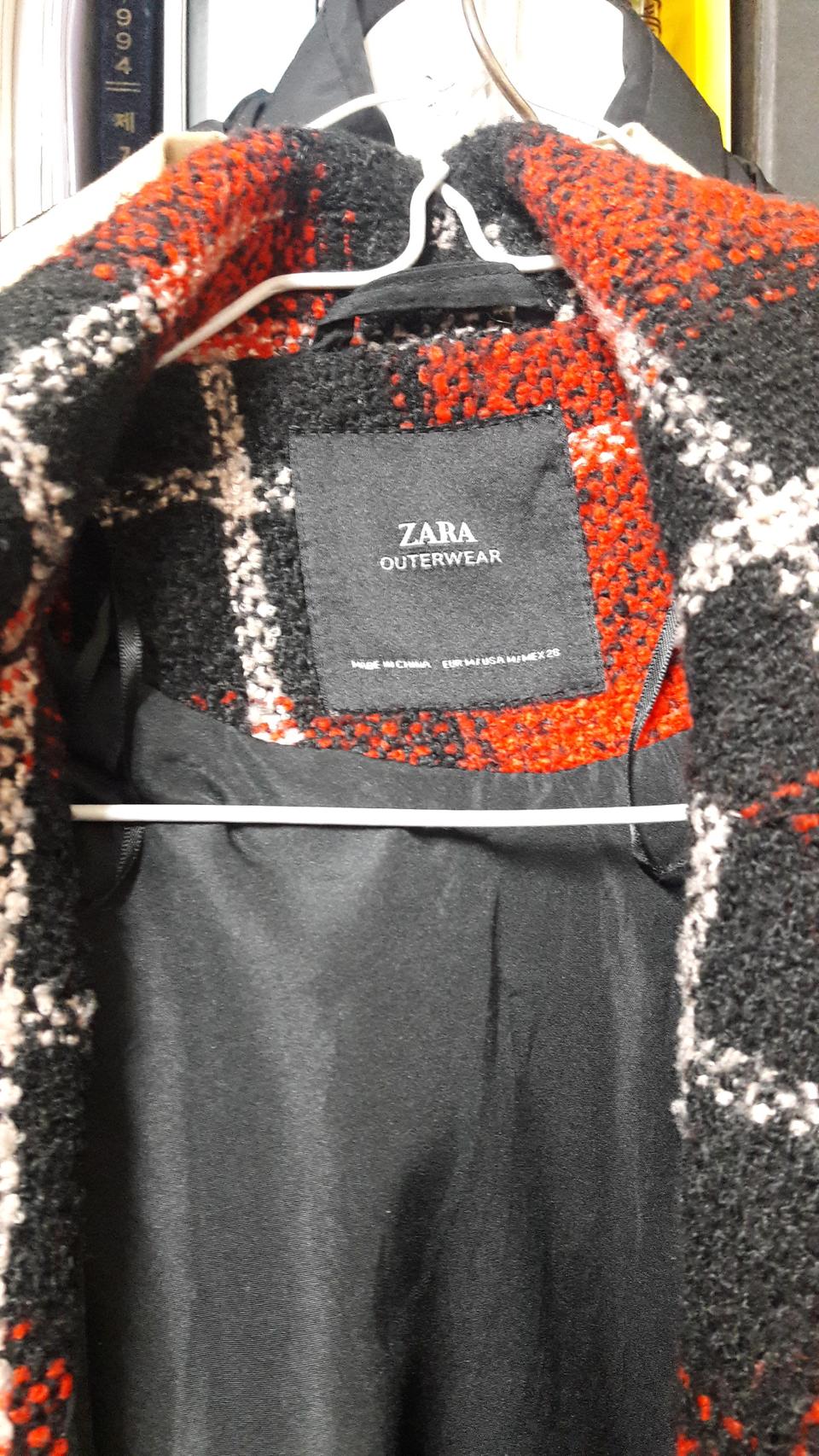 ZARA자라 모직체크코트