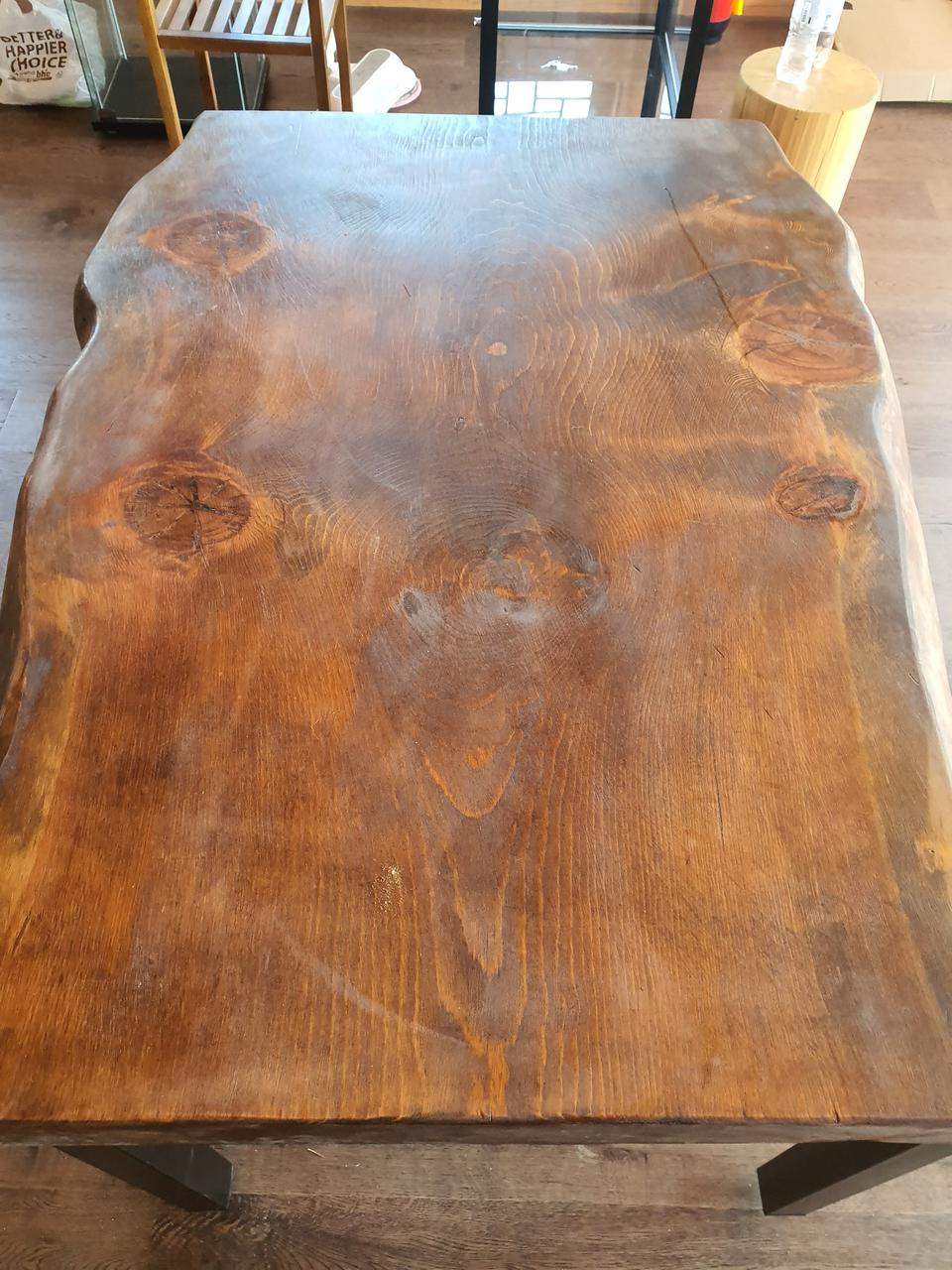 원목 카페 테이블.