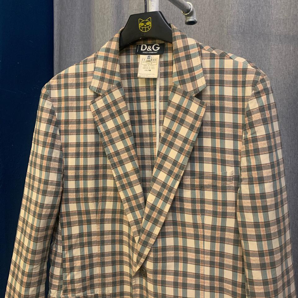 남성 체크 블레이져