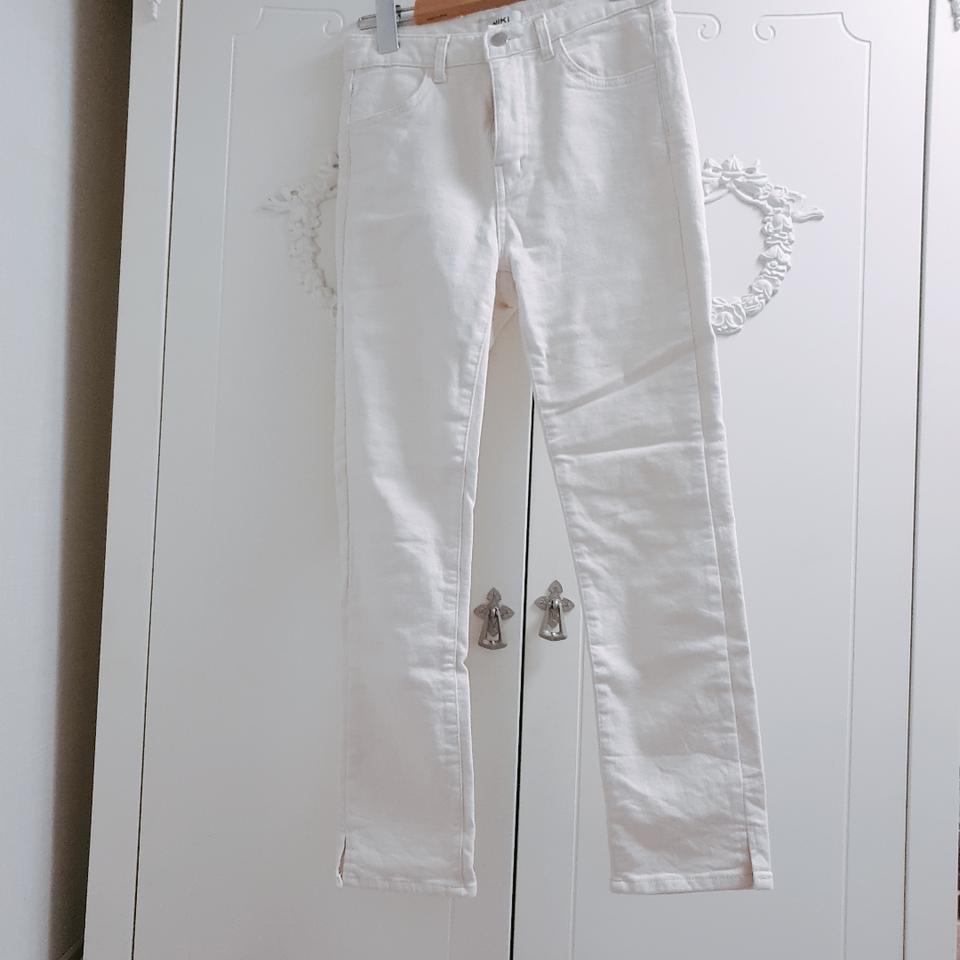 흰 면바지 M