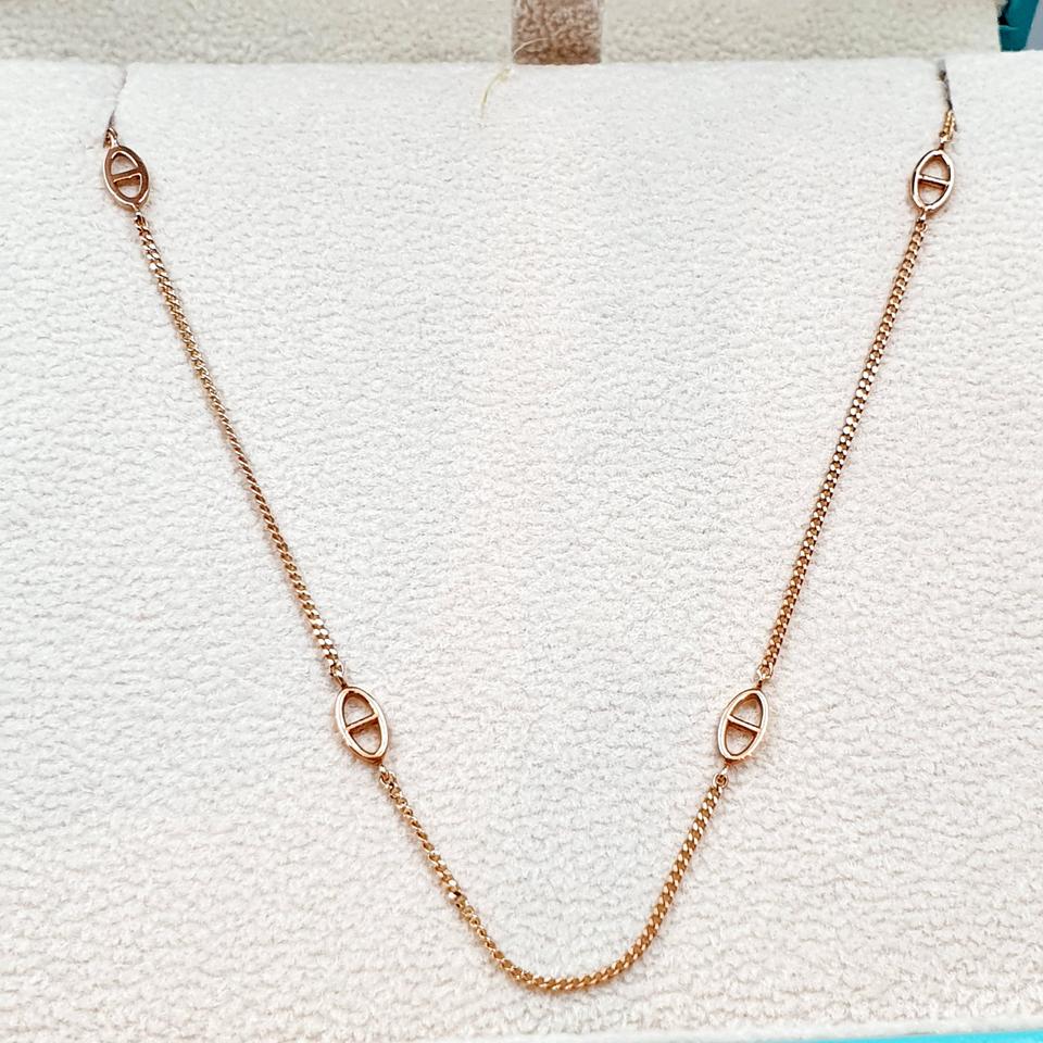 14K 에르메스 미니 샹달 목걸이