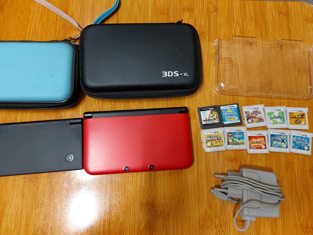 닌텐도 3DS XL.  DS . 칩10개. 케이스.  충전기