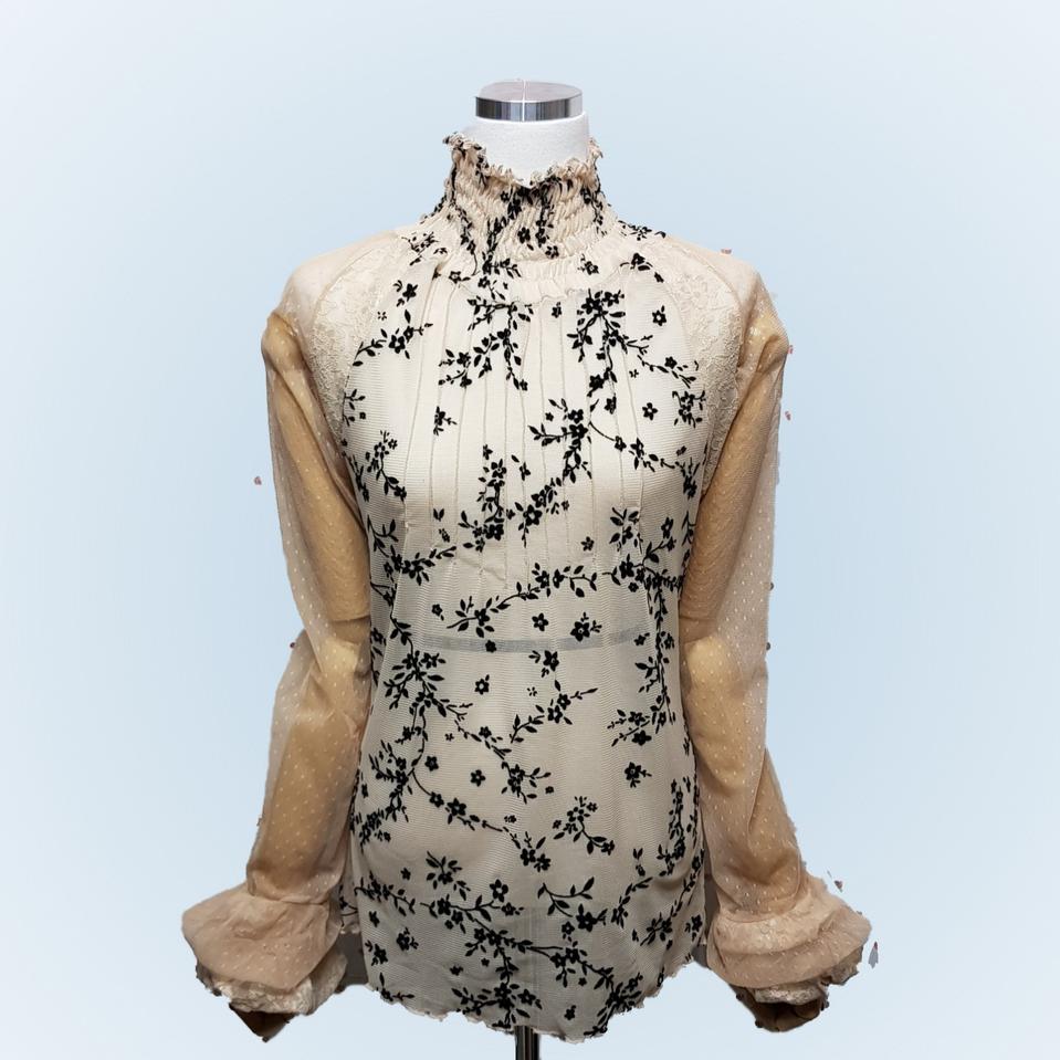 레이스시스루블라우스티셔츠/44-66/레이스폴라/데이트룩/클럽룩