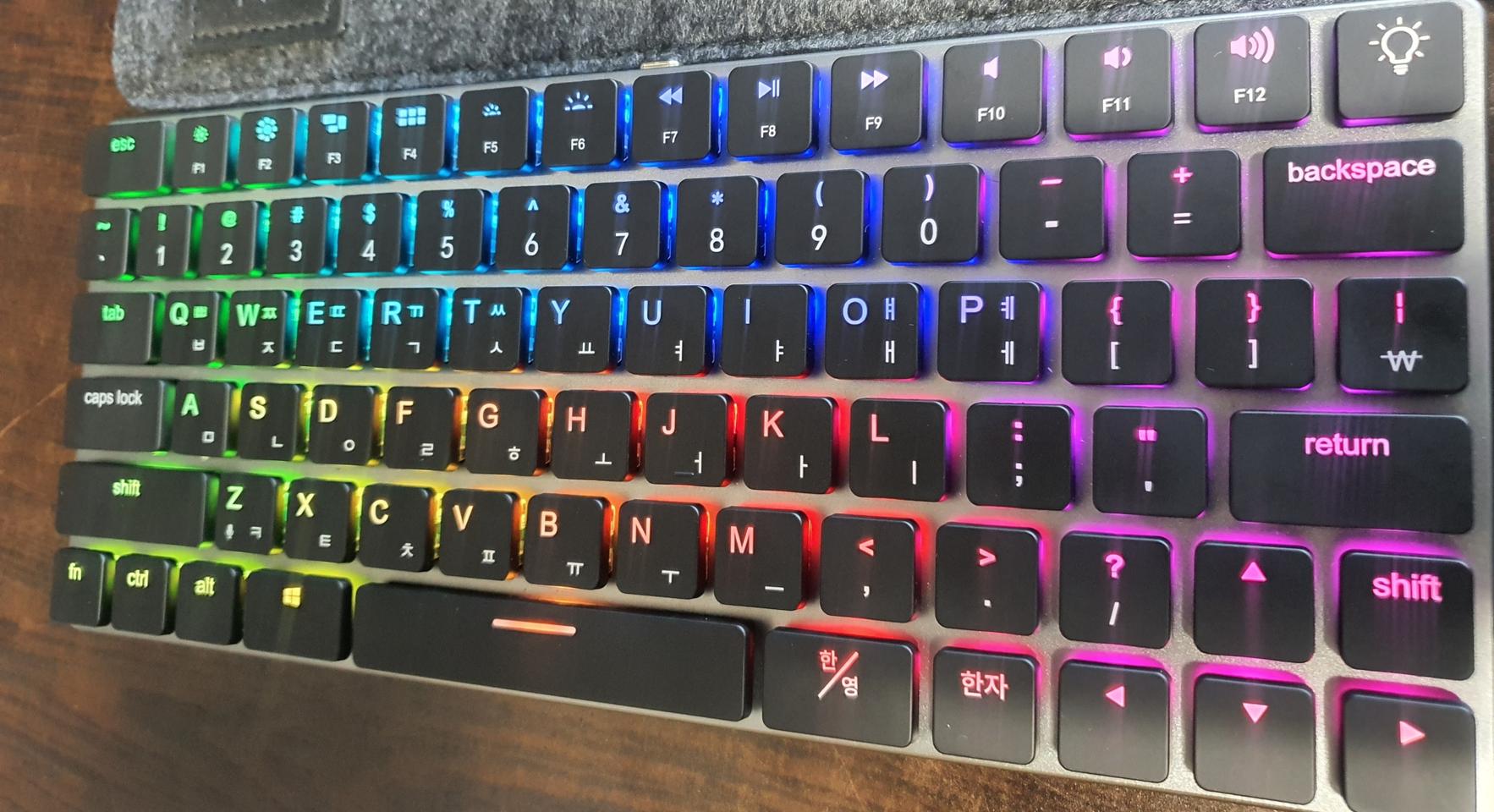 빈폭 탭텍 블루투스 기계식 키보드 (윈도우버튼, 그레이) 신동급