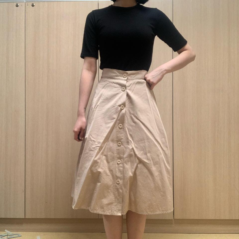 베이지 롱 스커트