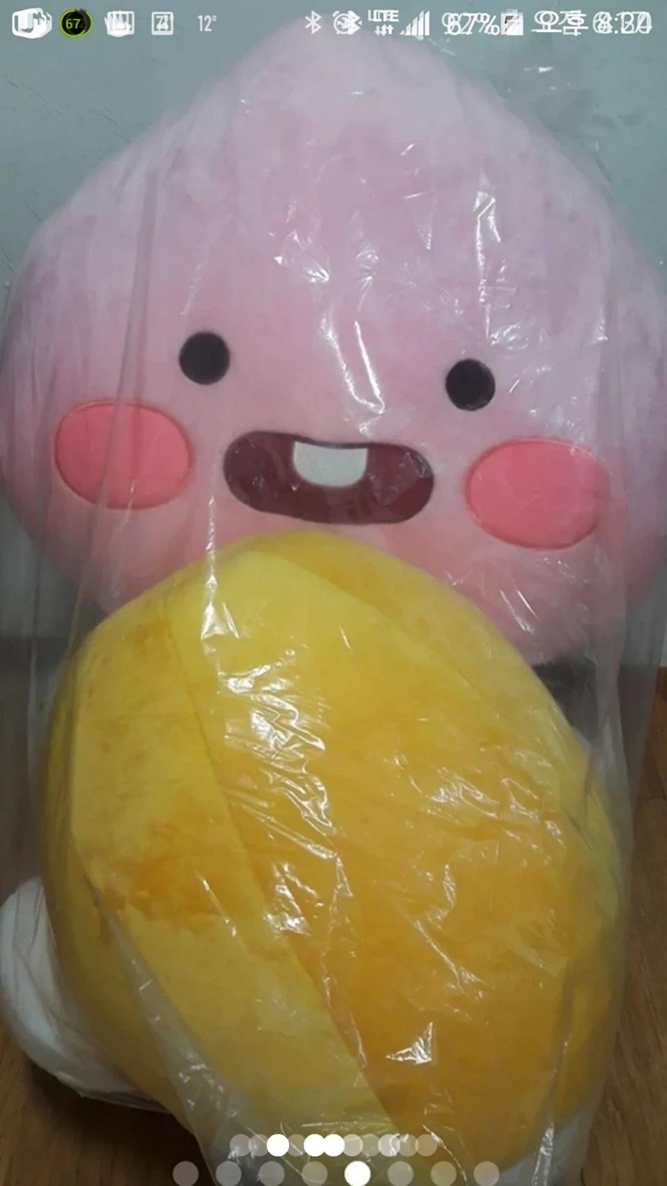 카카오프렌즈 어피치시리즈 대형2종인형미개봉 미사용크기 사이즈 80cm