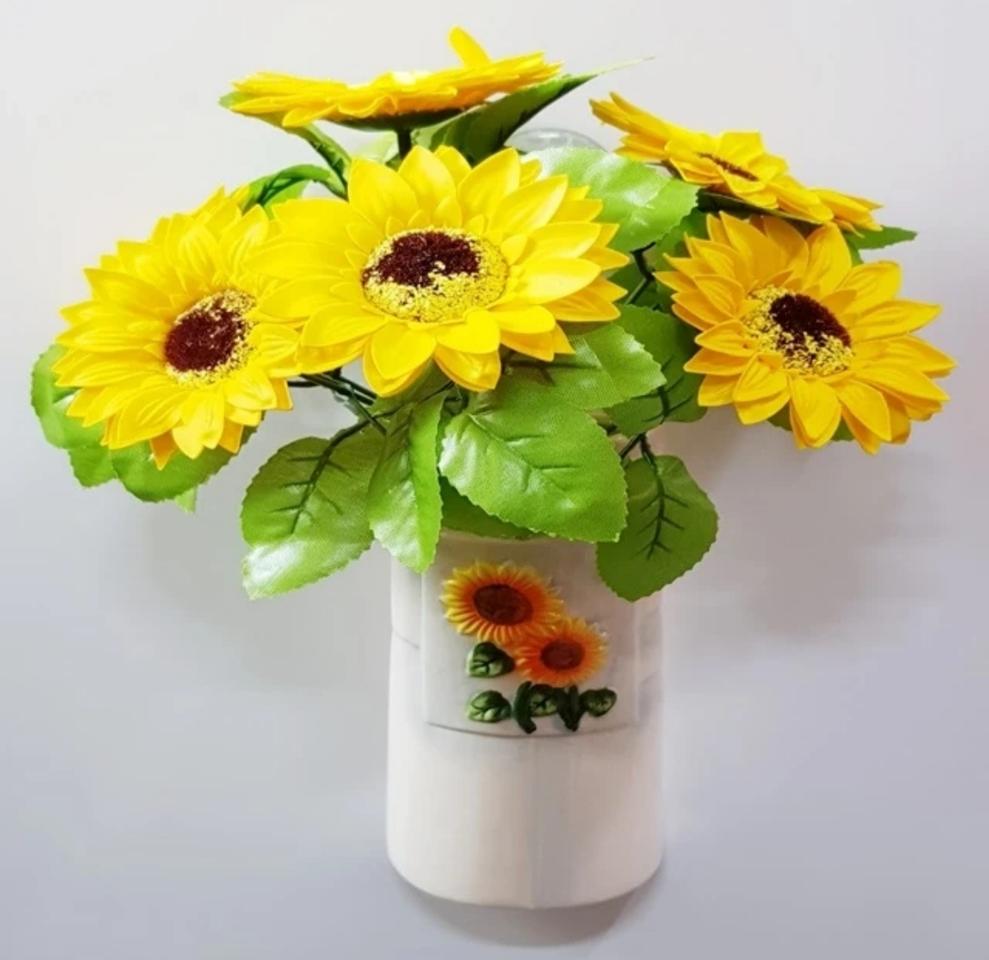 ♥(새상품)해바라기 비누꽃5송이+벽걸이꽃병1