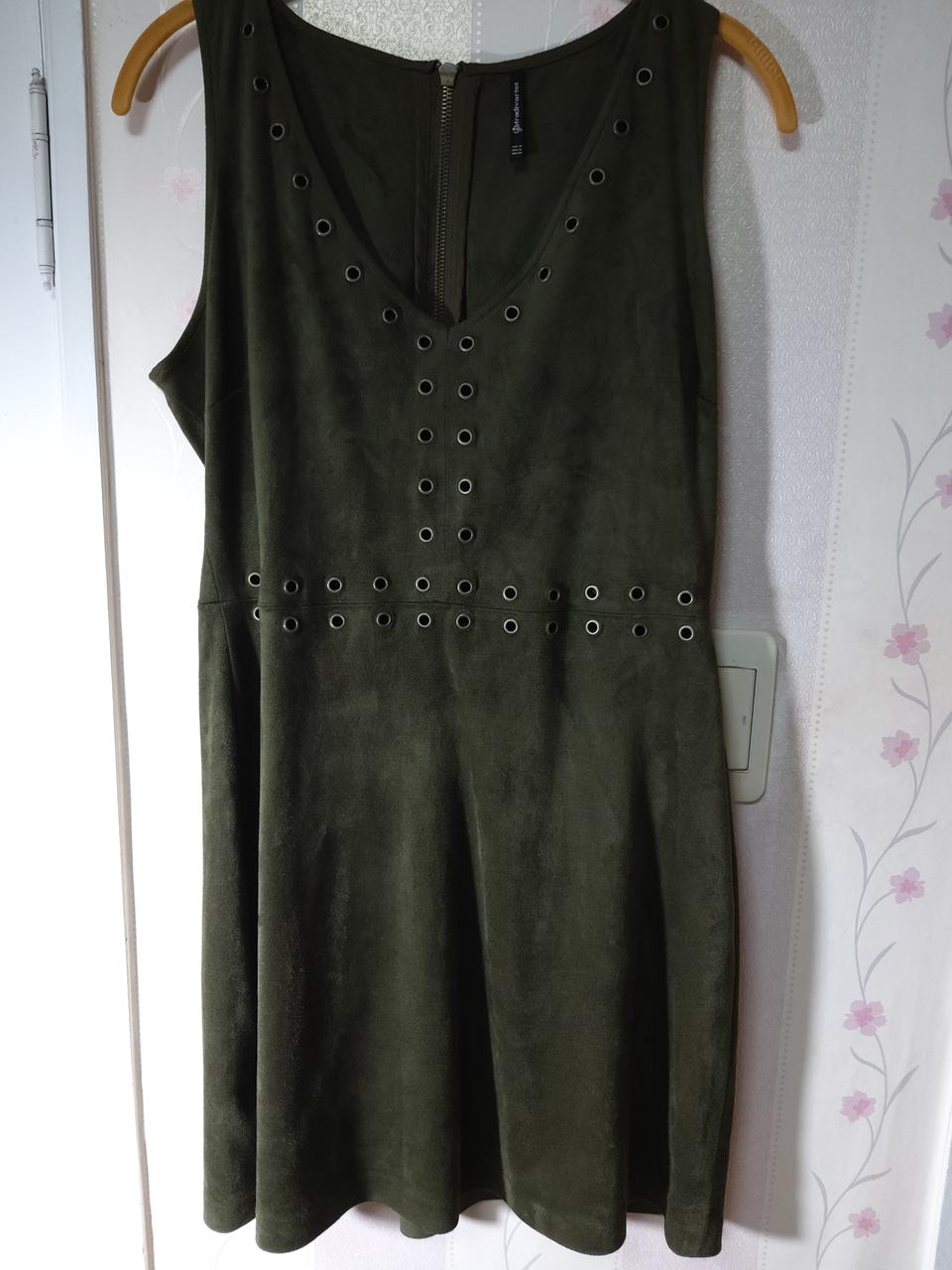 (새상품♥)브랜드 벨벳 원피스(카키색) M (할인중♥)