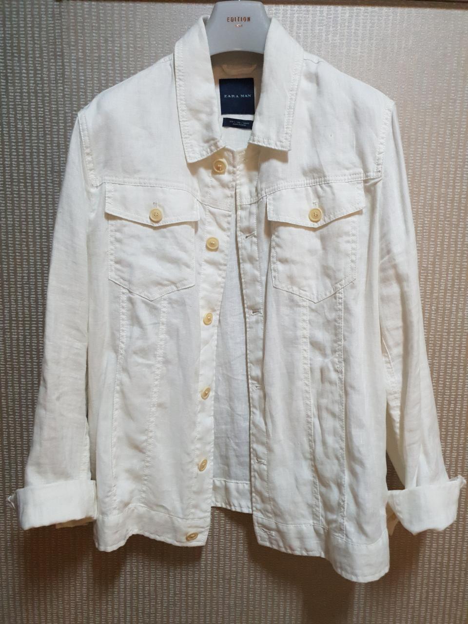 zara man 린넨 화이트 자켓