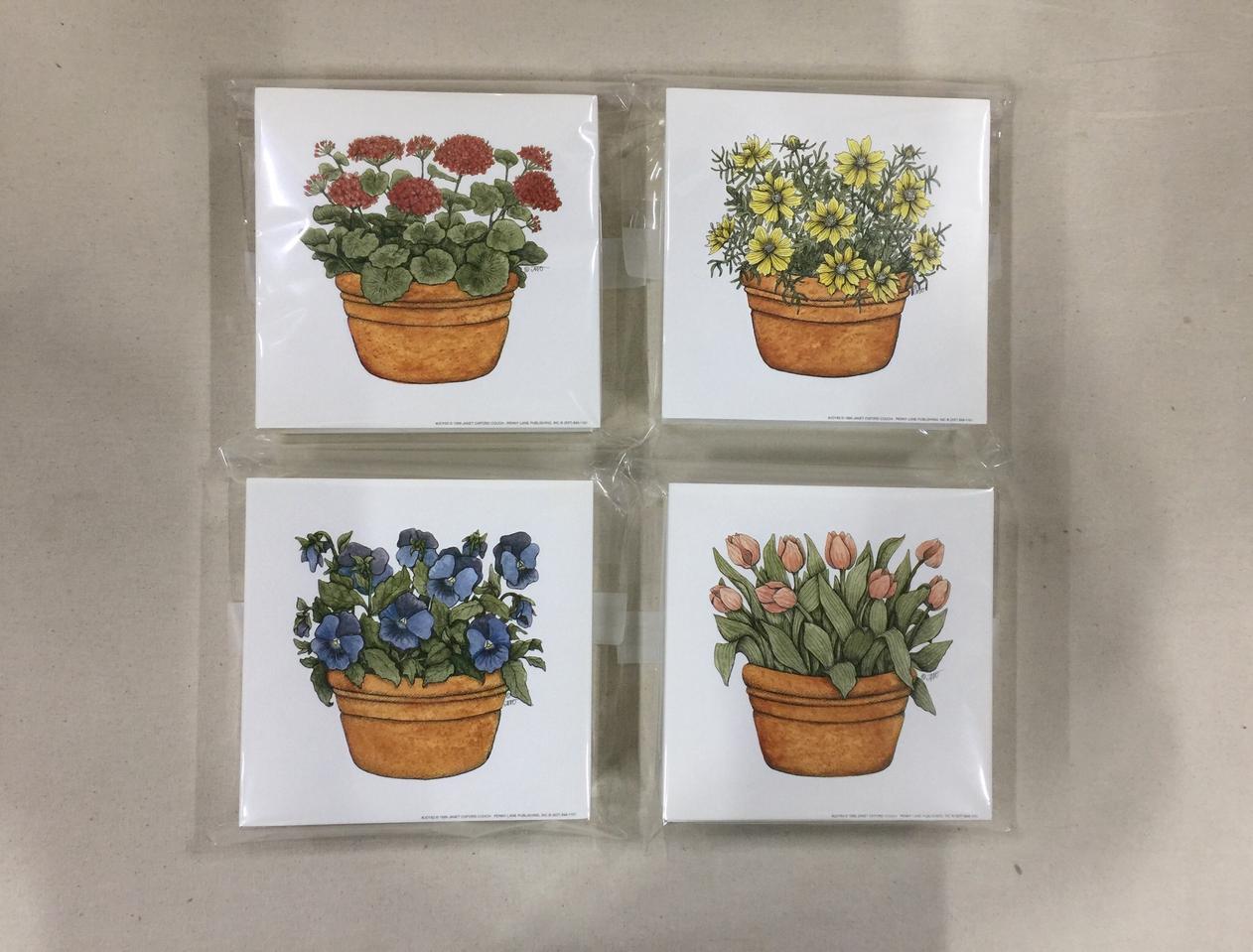 꽃화분4종그림액자
