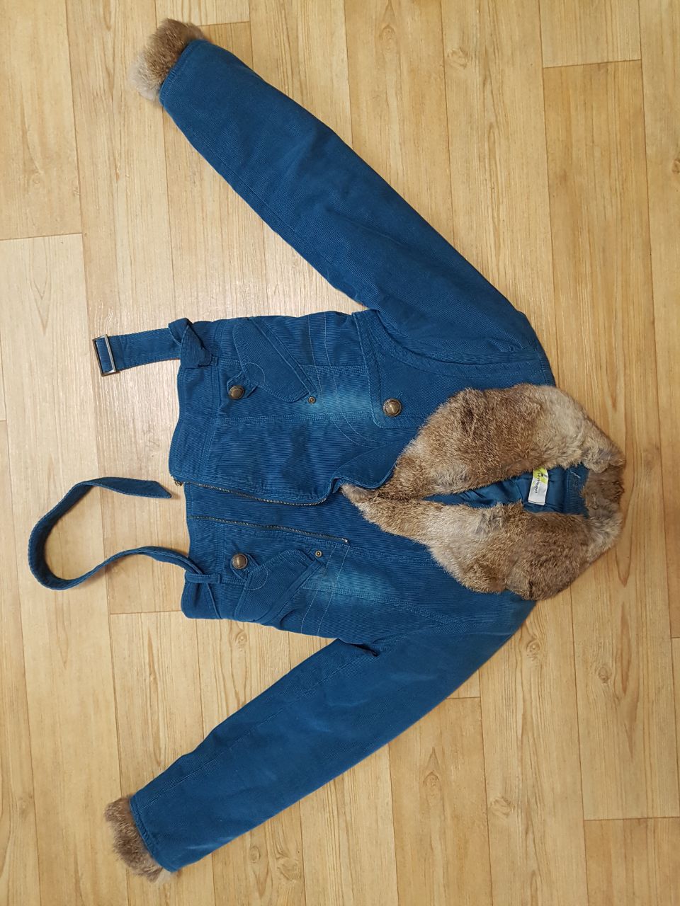 토끼 퍼 탈부착 자켓