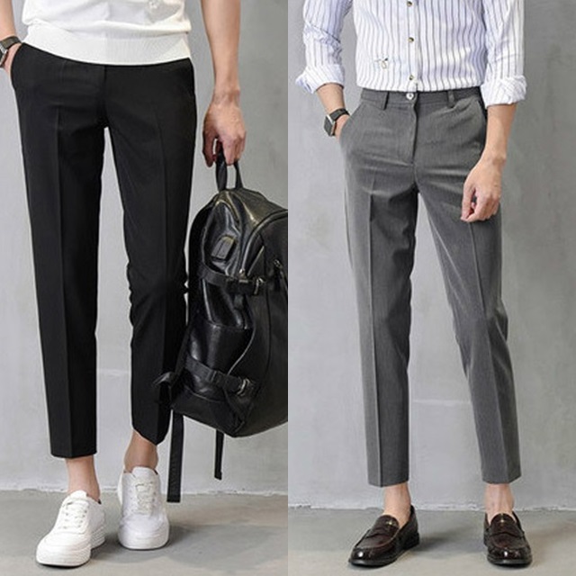 남성 베이직 스판 9부 팬츠