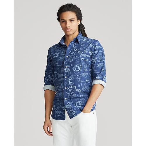 폴로 커스텀핏 그래픽 셔츠 M