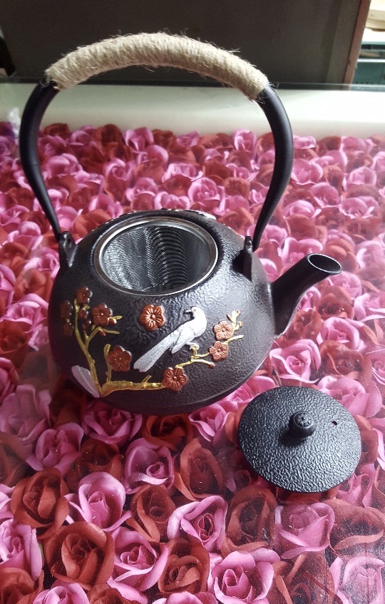 화조도 무쇠주전자