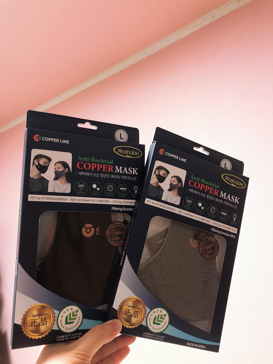 카퍼 항균마스크 블랙,차콜L-새제품