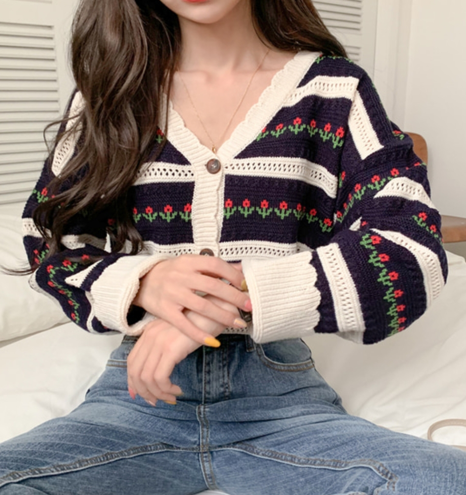 플라워 가디건