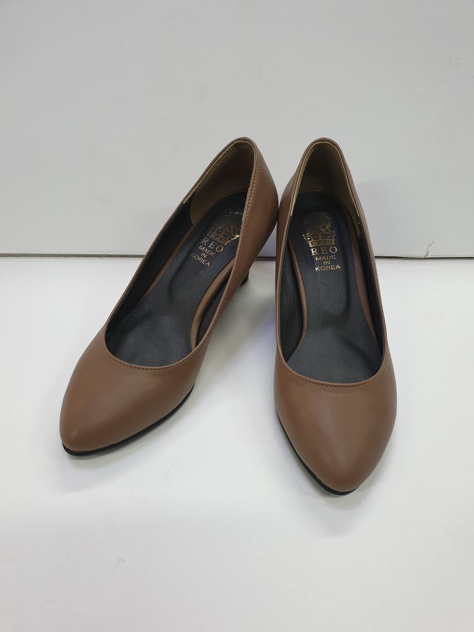 호피무늬 웨지힐 구두 230mm