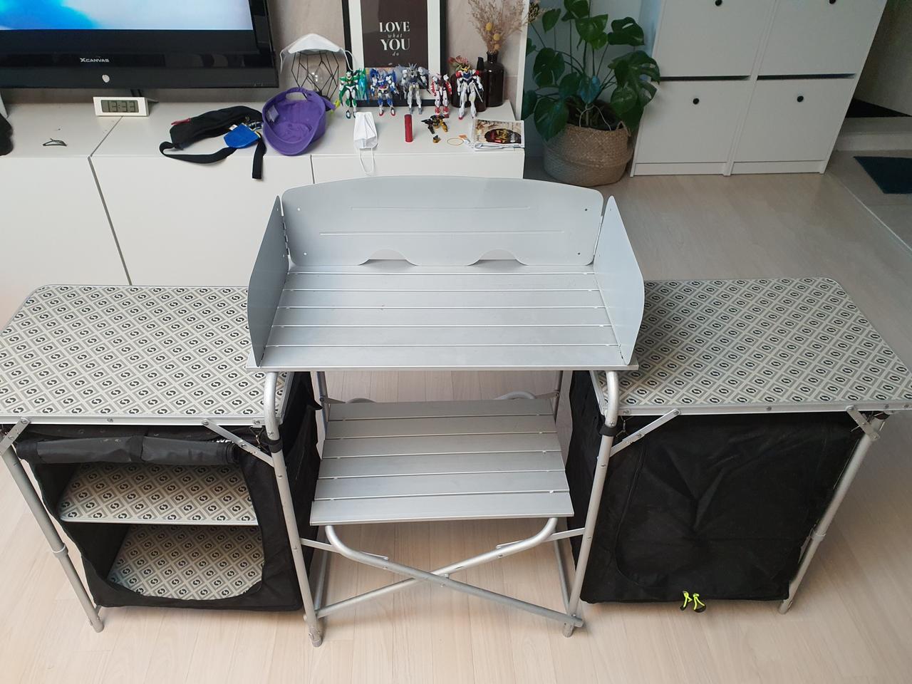 캠핑키친테이블,물통,아이스박스(50L)