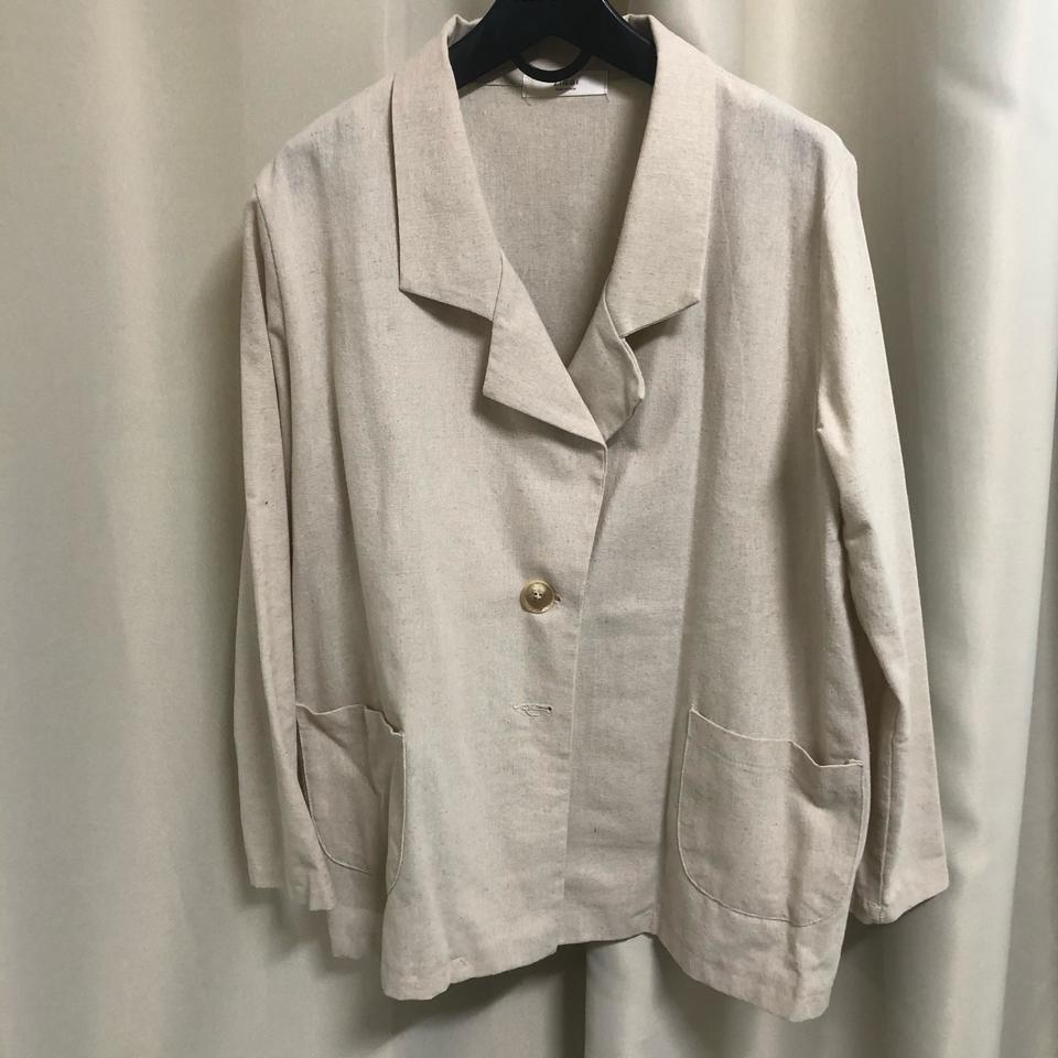 (무배)린넨 베이지 아이보리 자켓