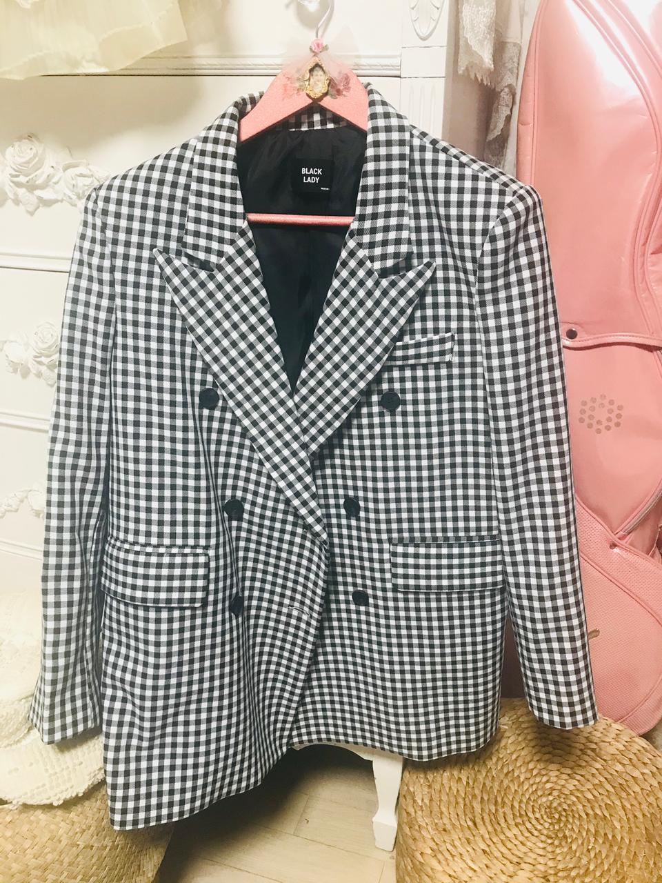 깅엄체크/더블자켓(인기자켓)