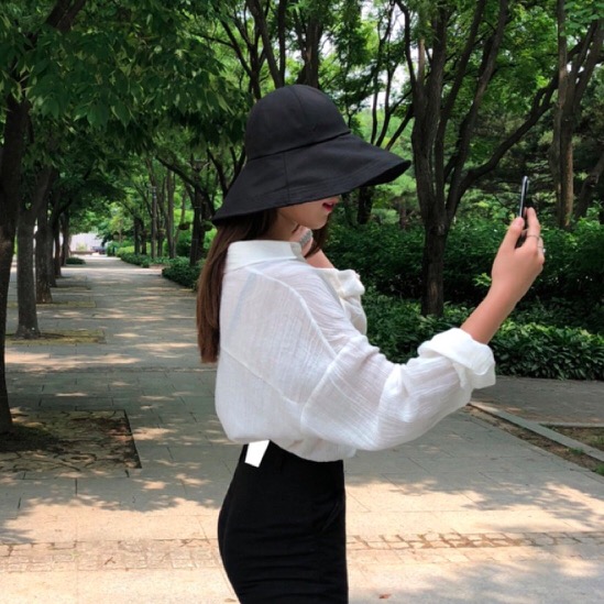 오버사이즈 벙거지 새것 버킷햇 블랙