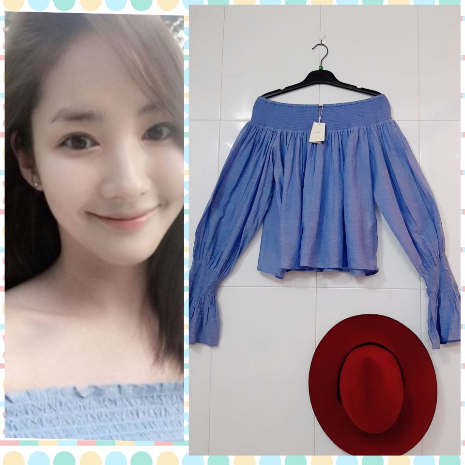 정품) 마즐 새옷 박민영 오프숄더 프릴 블라우스 make 마주 블라우스