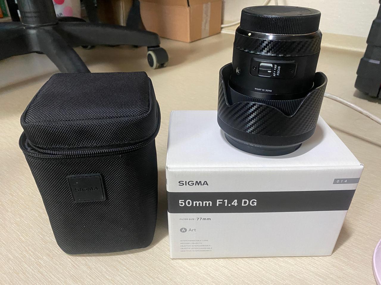 [대구] 시그마 아트렌즈 50mm F1.4 DG 캐논 마운트 판매합니다