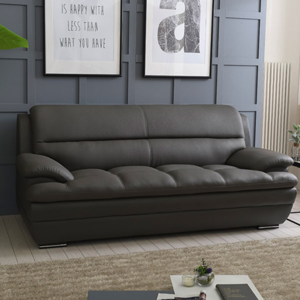 [100%]새상품 천연소가죽 3인소파