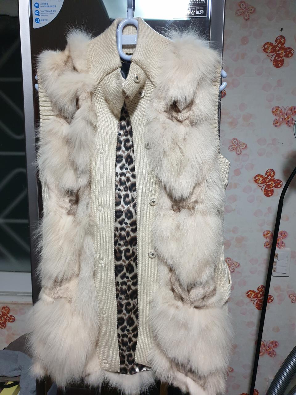 가격인하)모피 폭스 털 조끼 판매합니다~