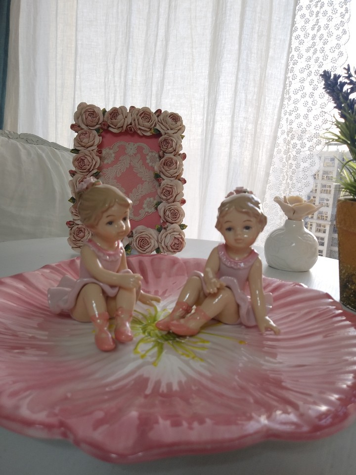 러블리핑크빛세라믹접시2p.새상품