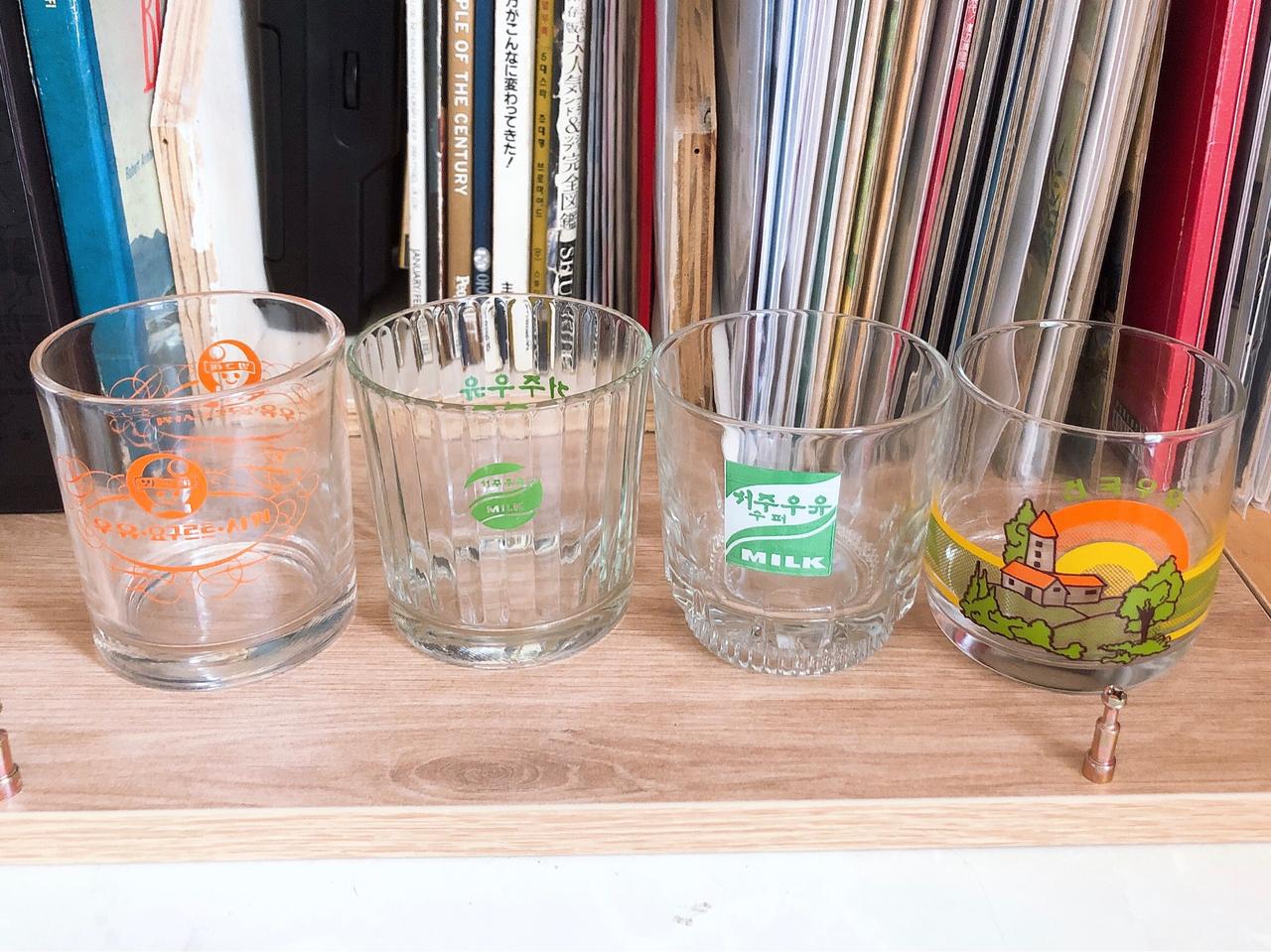 레트로컵 서울우유컵 빙그레컵 서주우유컵 오란씨 건국우유 빈티지컵