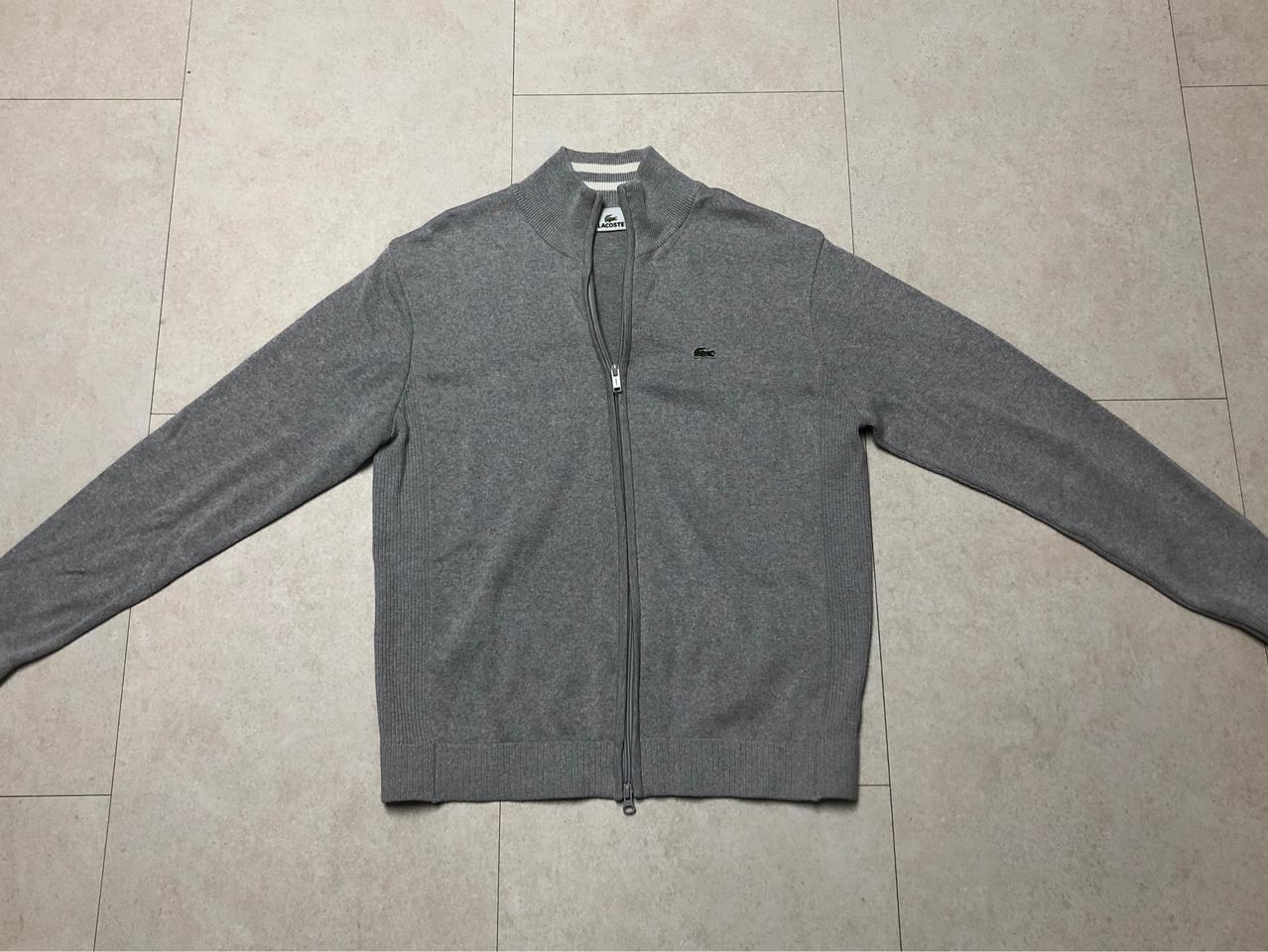 라코스테 정품 집업니트(그레이)