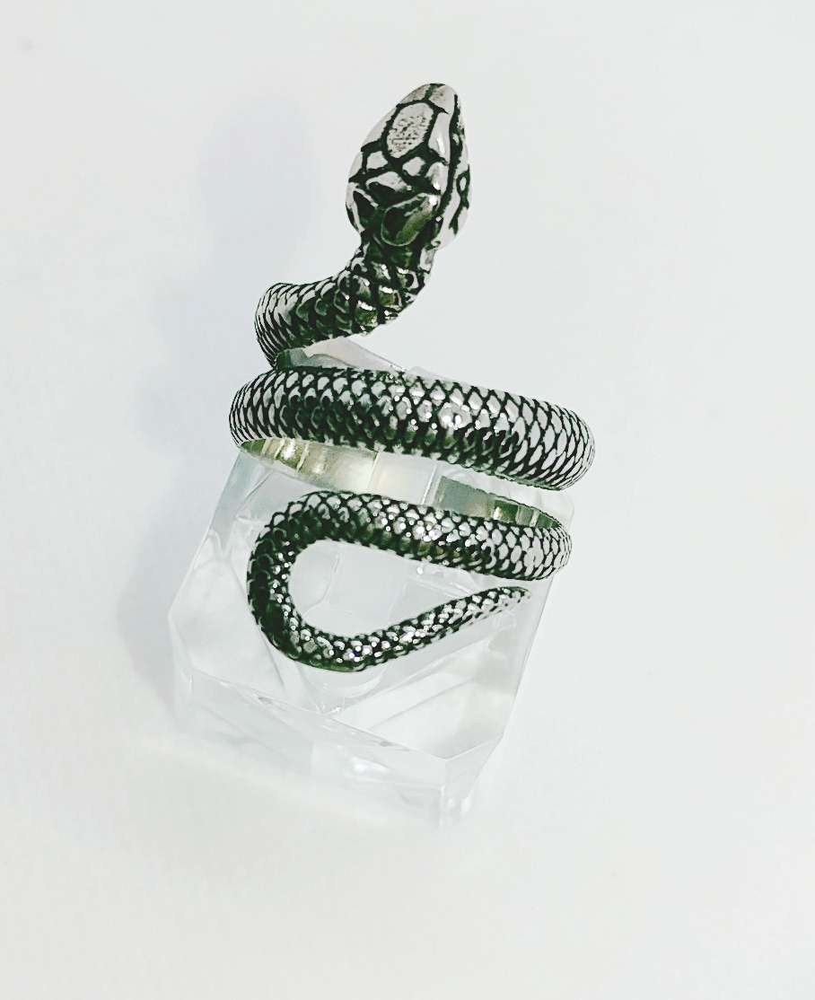 뱀(스네이크) 써지컬스틸 반지-새상품