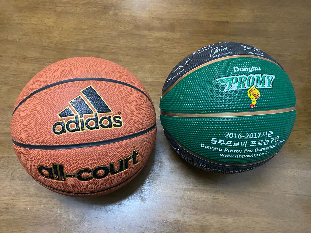 아디다스 농구공 &원주 DB프로미 16-17 시즌사인볼