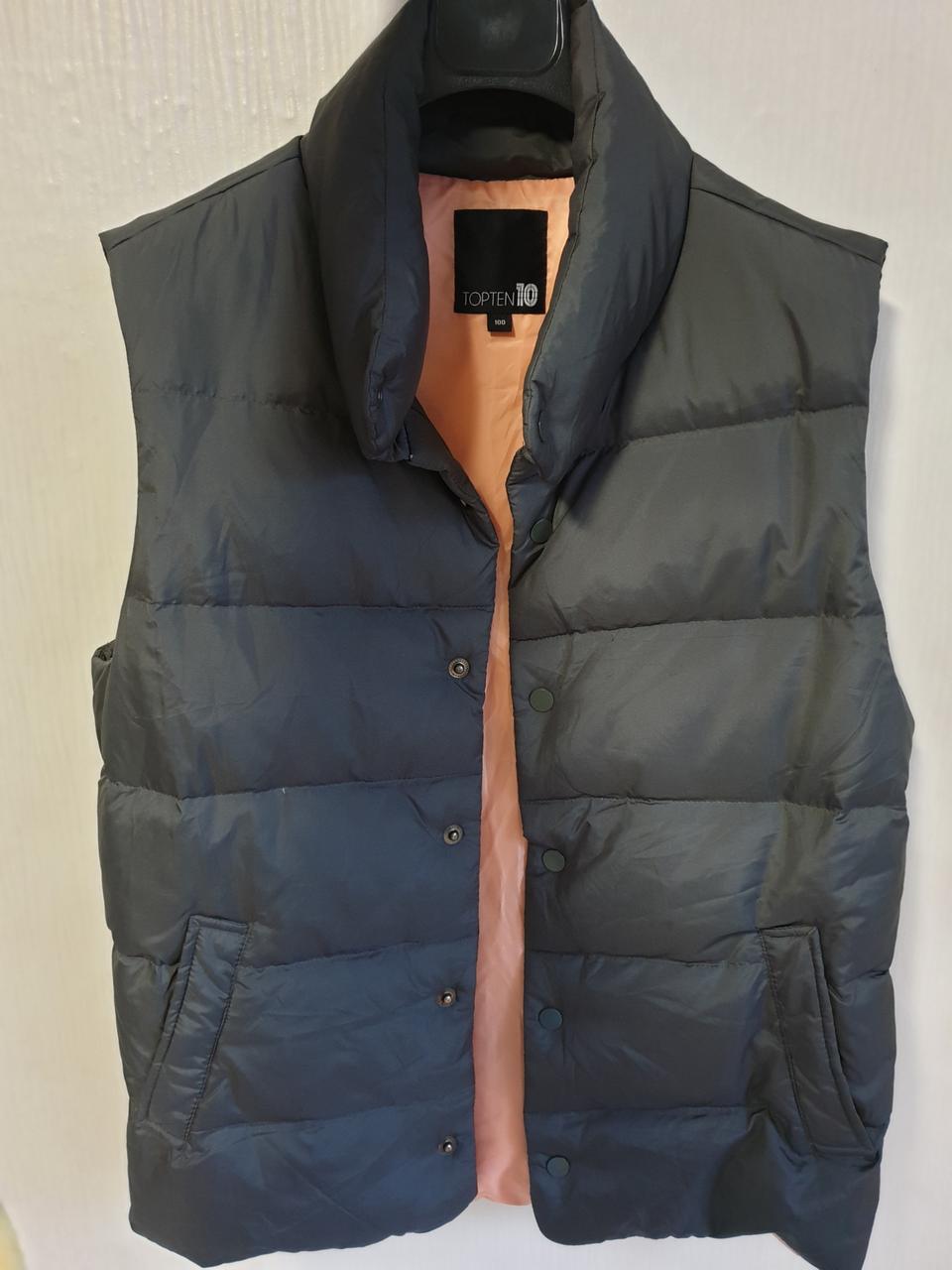 탑텐 패딩조끼 (카키색)