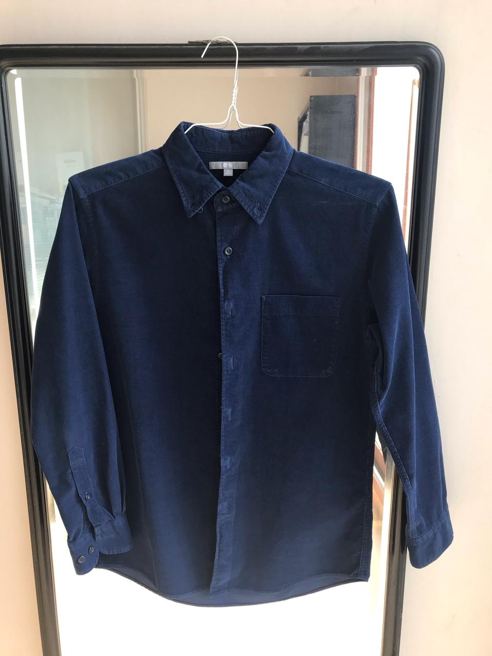 유니클로 코듀로이 셔츠(남색)