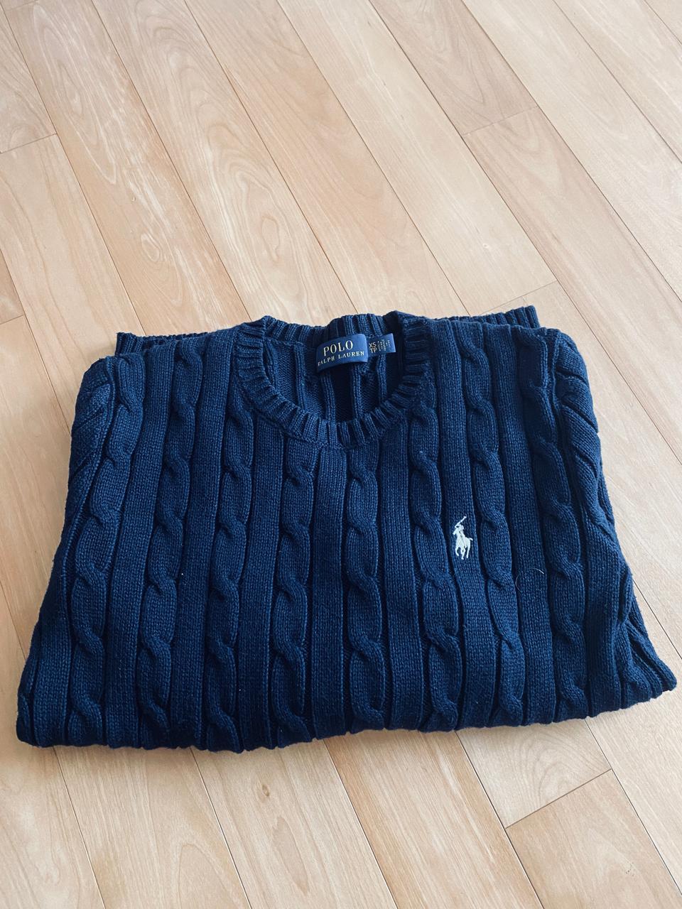 폴로 케이블니트 여성용xs 네이비