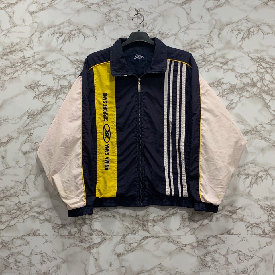 [M] 아식스 네이비 바람막이