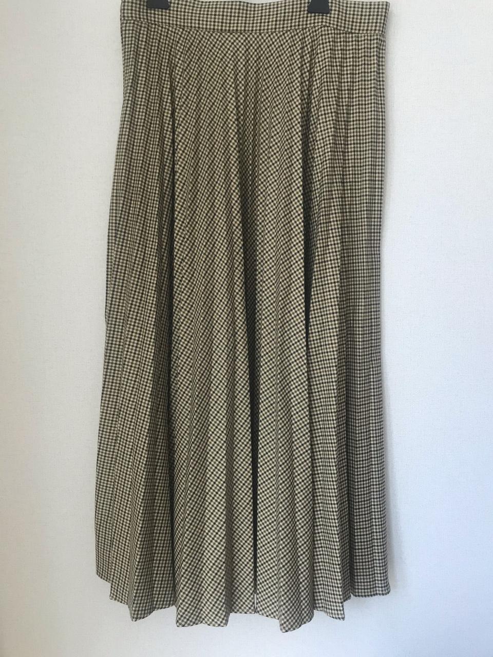 자라 정품 체크 플리츠 스커트 M(28-30)