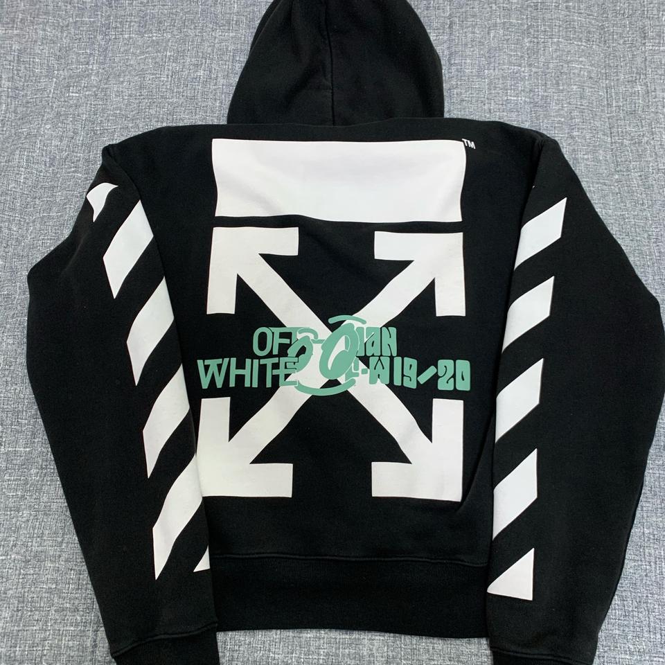 오프화이트 워터풀 후드티 S