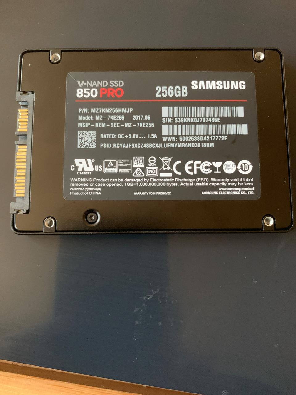 ssd 256. 850pro