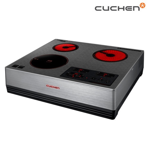 쿠첸] 3구 하이브리드 전기레인지 CIR-E3101DSBE