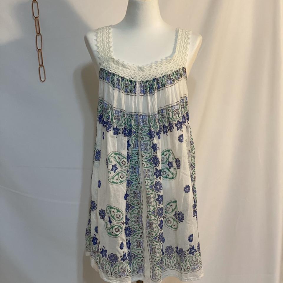 페이즐리 레이스 미니 원피스