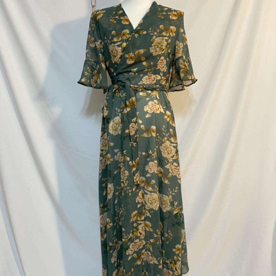 금빛 플라워 오픈형 롱원피스