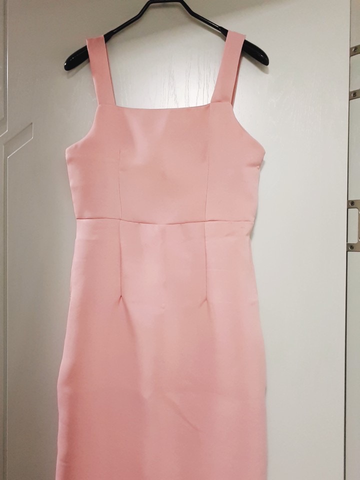 연핑크 뷔스티에 원피스