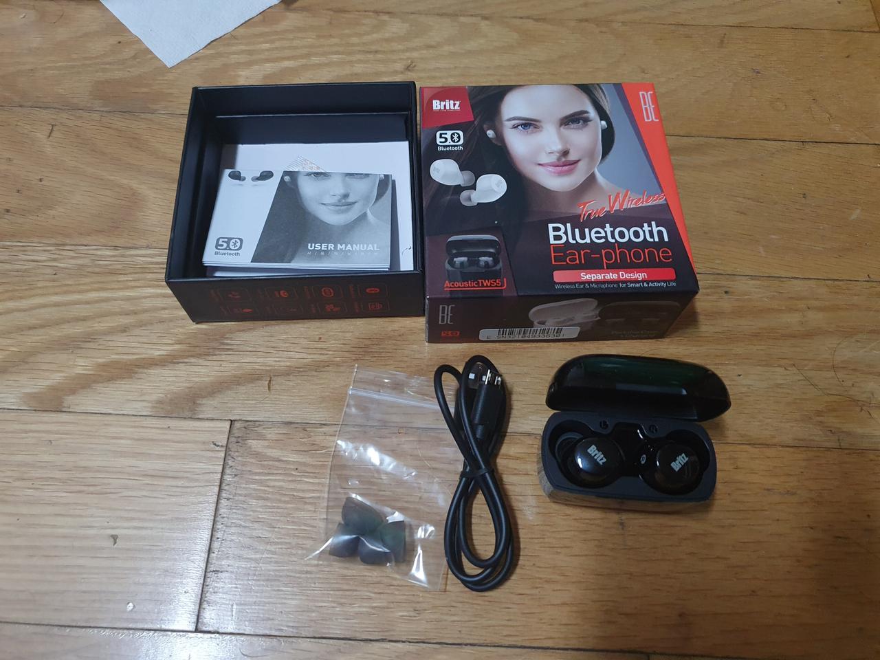 브리츠 Acoustic Tws5 무선충전 블루투스 이어폰