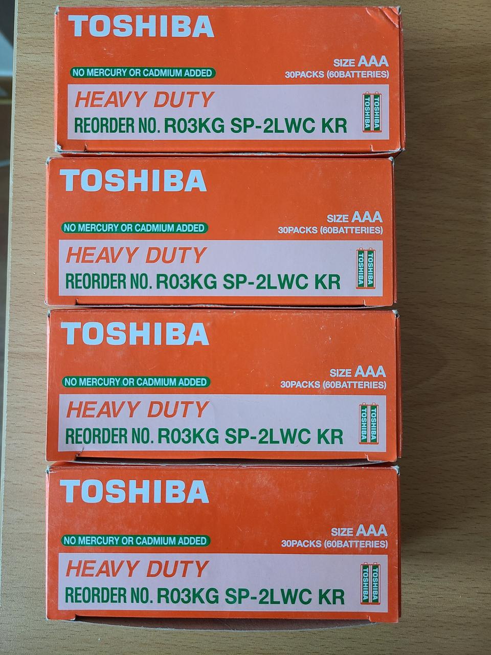 TOSHIBA 도시바 AAA 건전지 30팩 60개입 판매합니다.